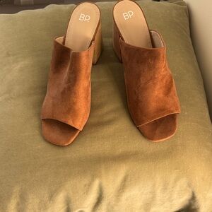 BP Women's Brown Suede Mules